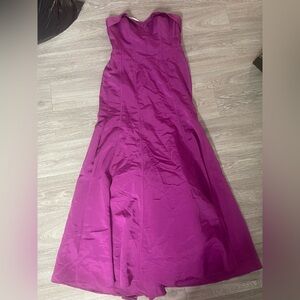 Zac Posen Strapless Purple Dress